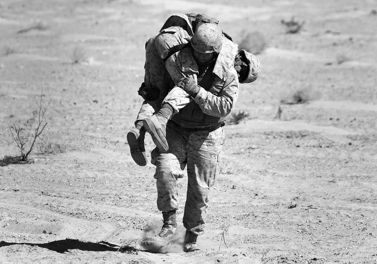 Soldier Carrying Friend