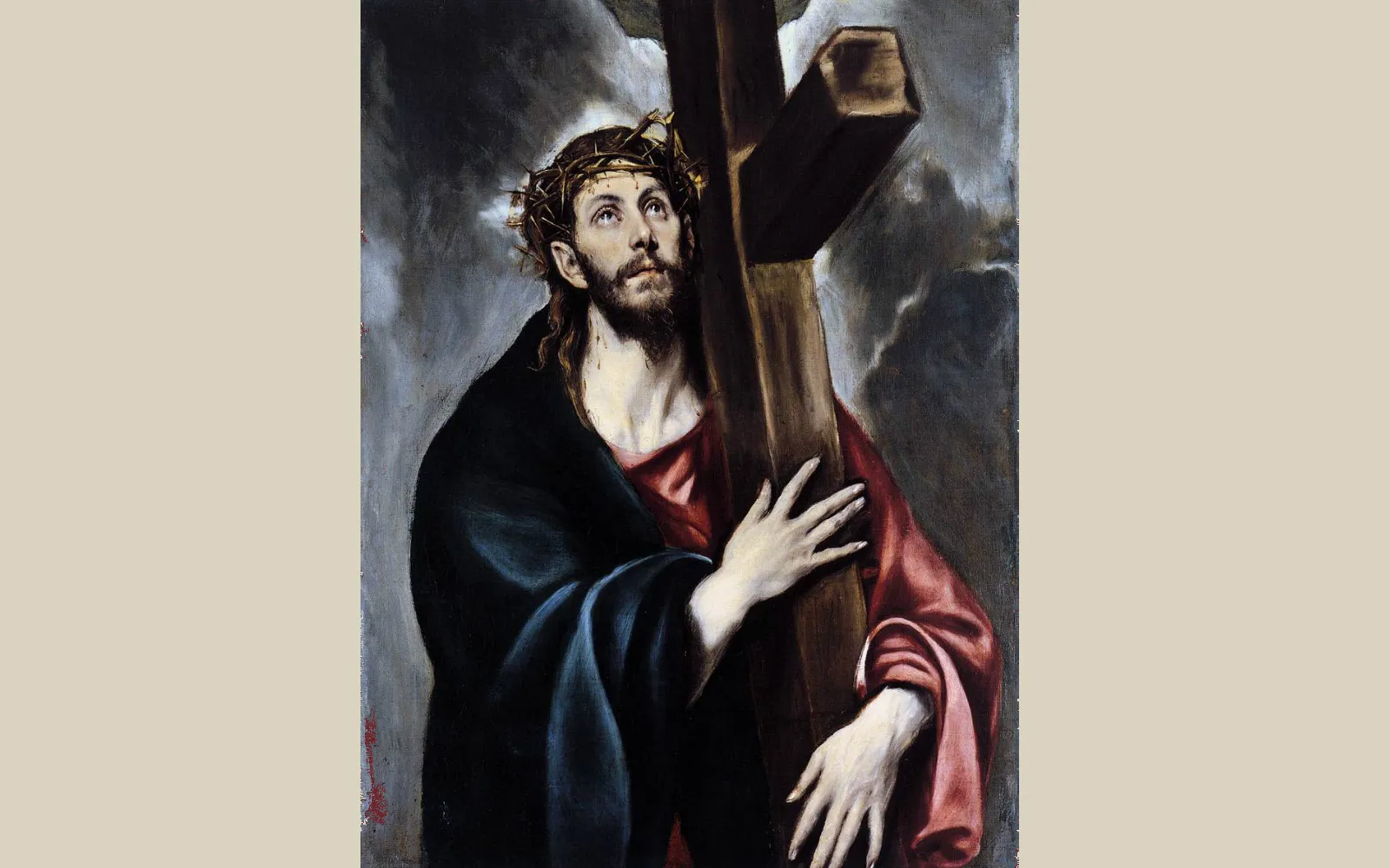 Jesus Carrying The Cross Banner
