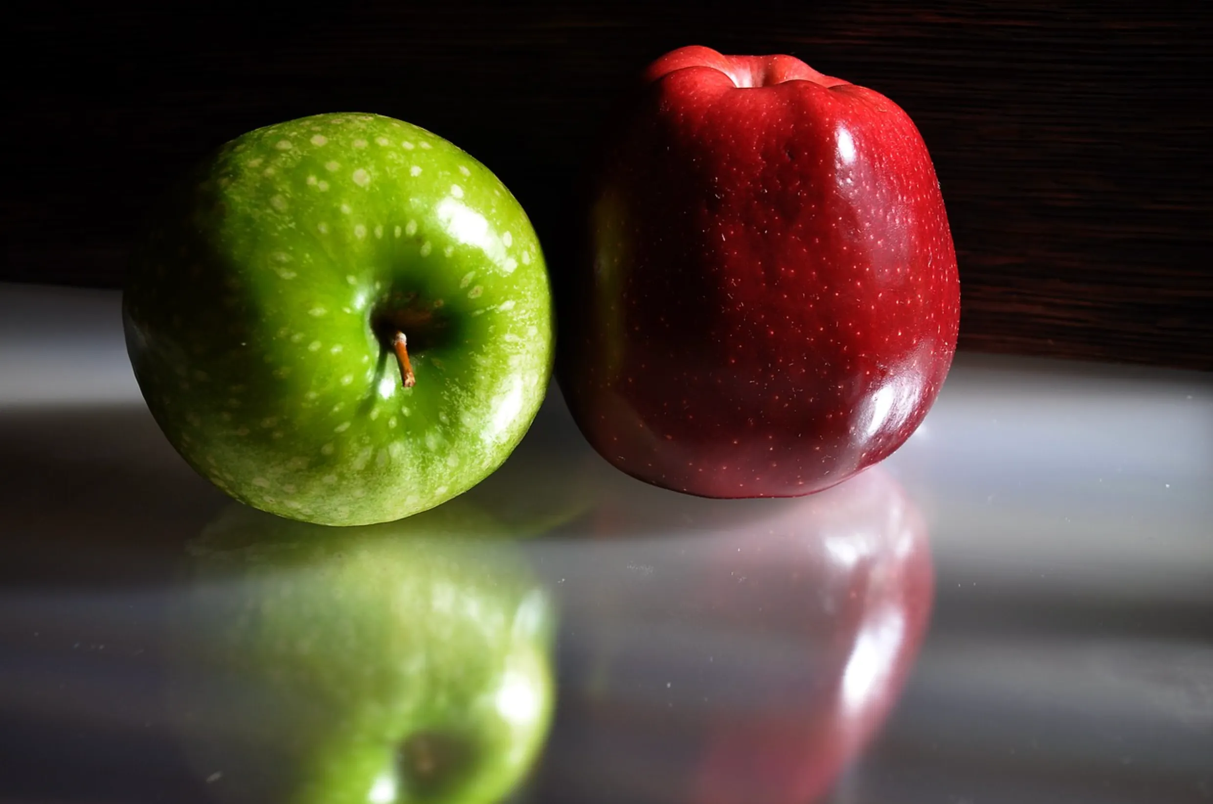 Green and Red Apple